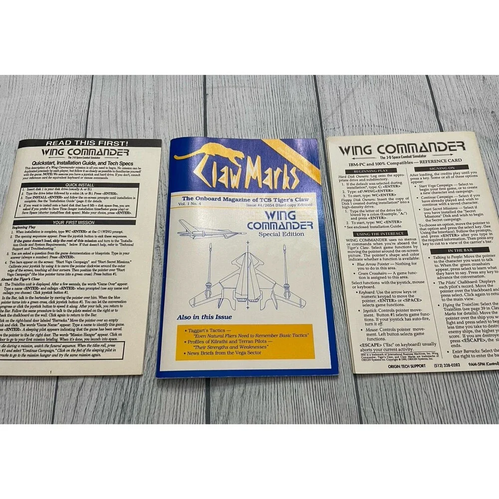 Wing Commander Deluxe Edition PC Video Game & Manuals, 1991